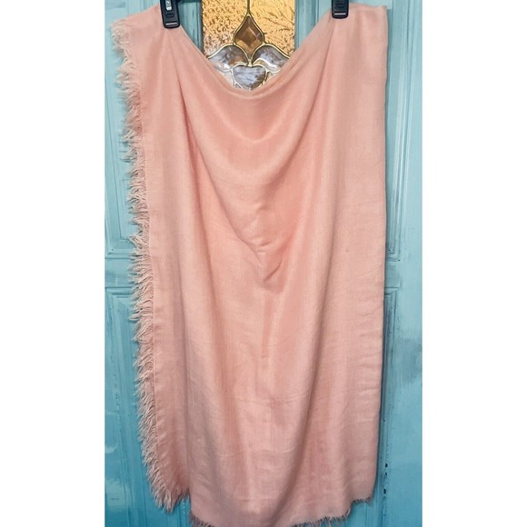 Peach Charming Charlie Luxurious Pashmina With Fringe 77 X 44 - Picture 4 of 6